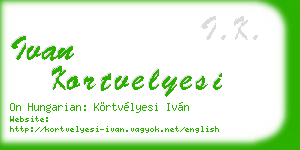 ivan kortvelyesi business card